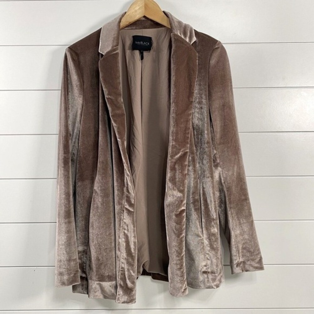 Bobi‎ Black Los Angeles Womens Velvet Open Front Blazer sz S Mauve Holiday Party